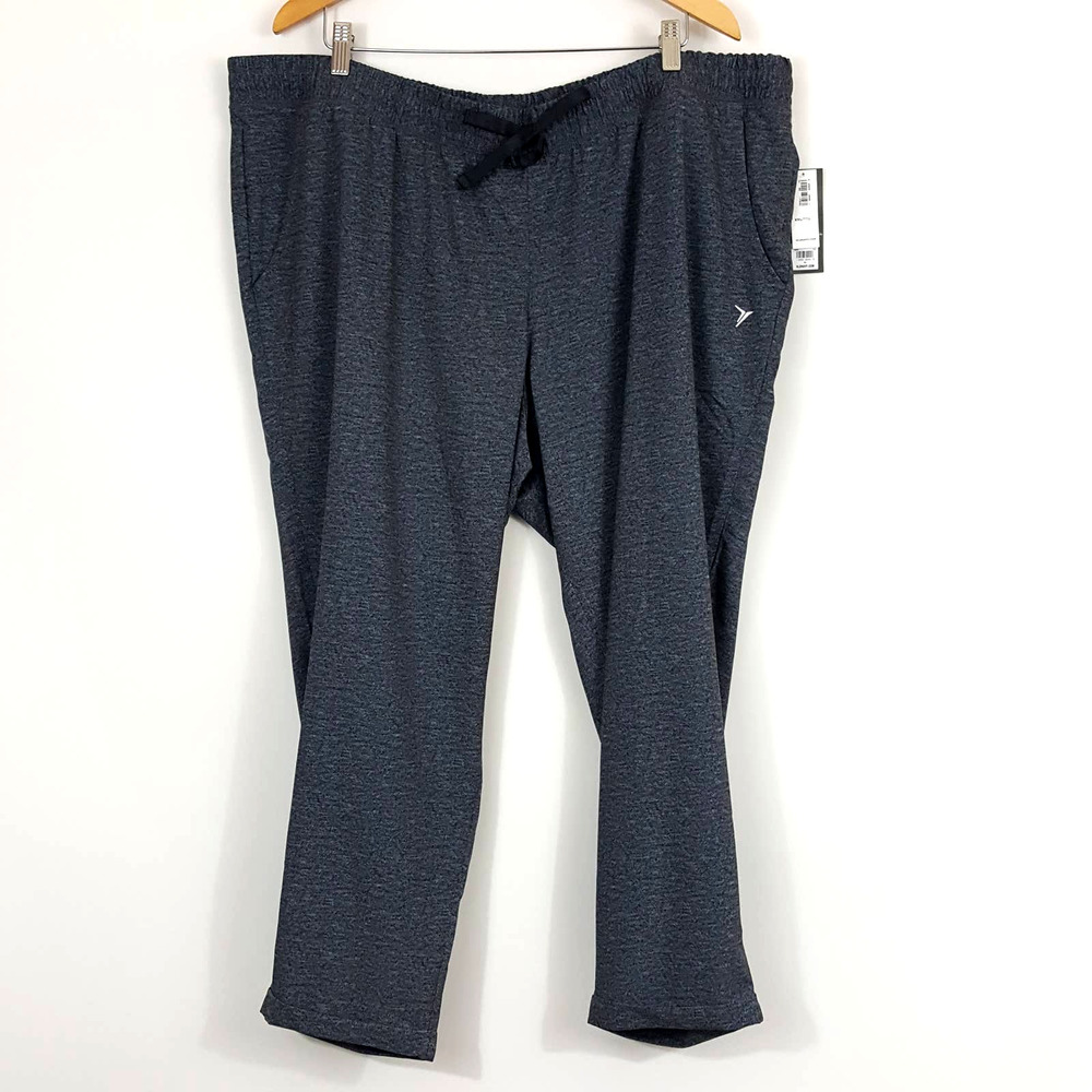 Old Navy Active Go Dry Gray Drawstring Waist Crop Pants Women's Size XXL